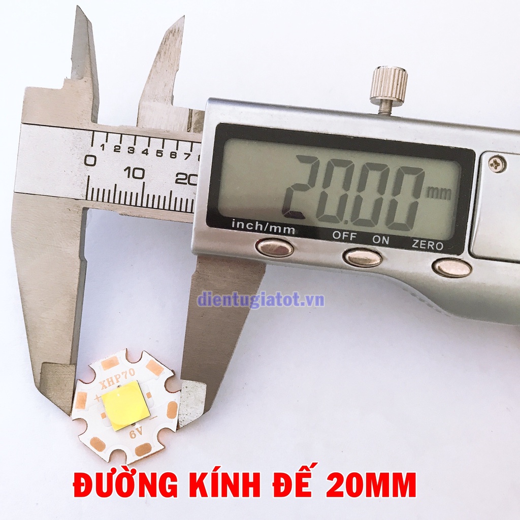 Led Cree XHP70 -2 điện áp 6/12V 30W đế đồng