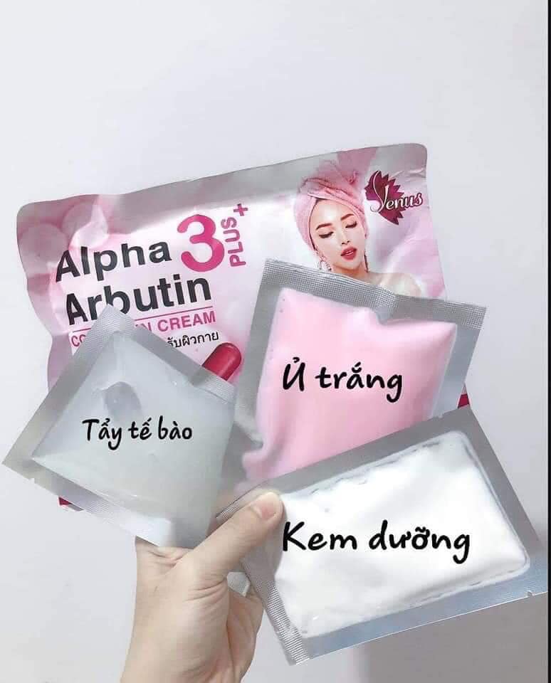 Tắm Trắng Alpha Arbutin Thái Lan 3 In 1 (Set Ủ Trắng Body)