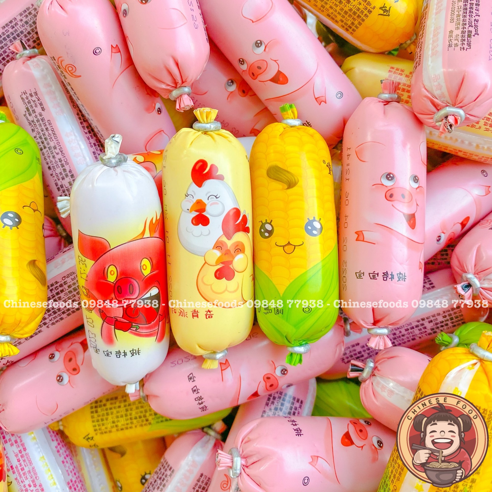 Xúc Xích Mini 4 Vị heo, heo cay, gà, ngô