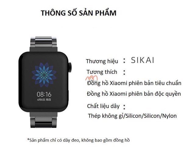 Dây kim loại Xiaomi Mi Watch DKL030