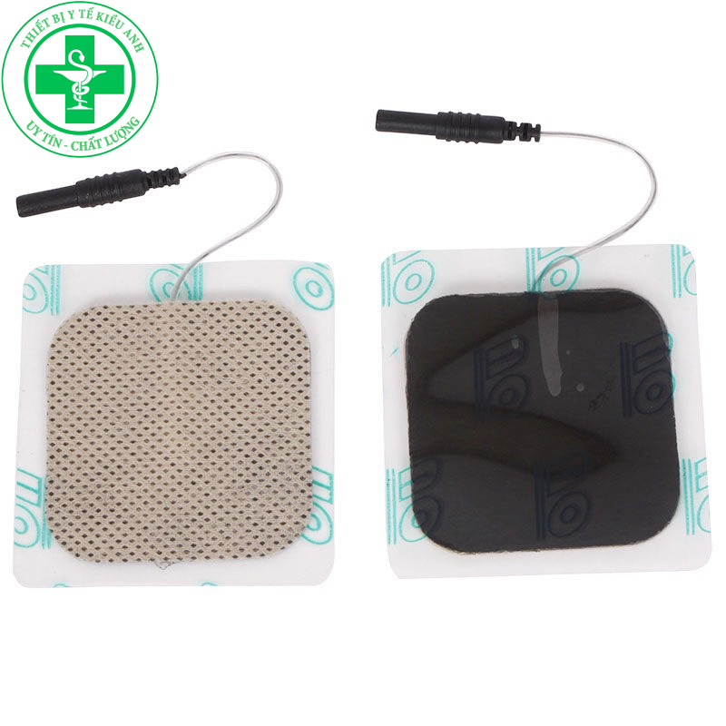 {LOẠI 1} 01 cặp miếng dán điện xung máy điện châm hoa đà SDZ-II {CẶP VUÔNG TO BẢN}