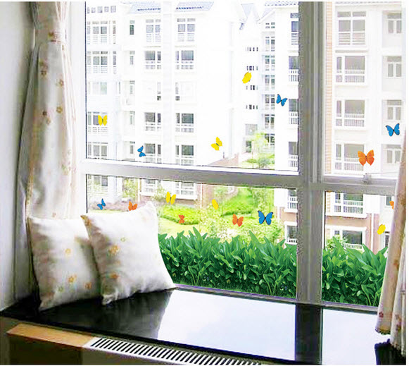 DECAL DÁN CHÂN TƯỜNG CỎ XANH