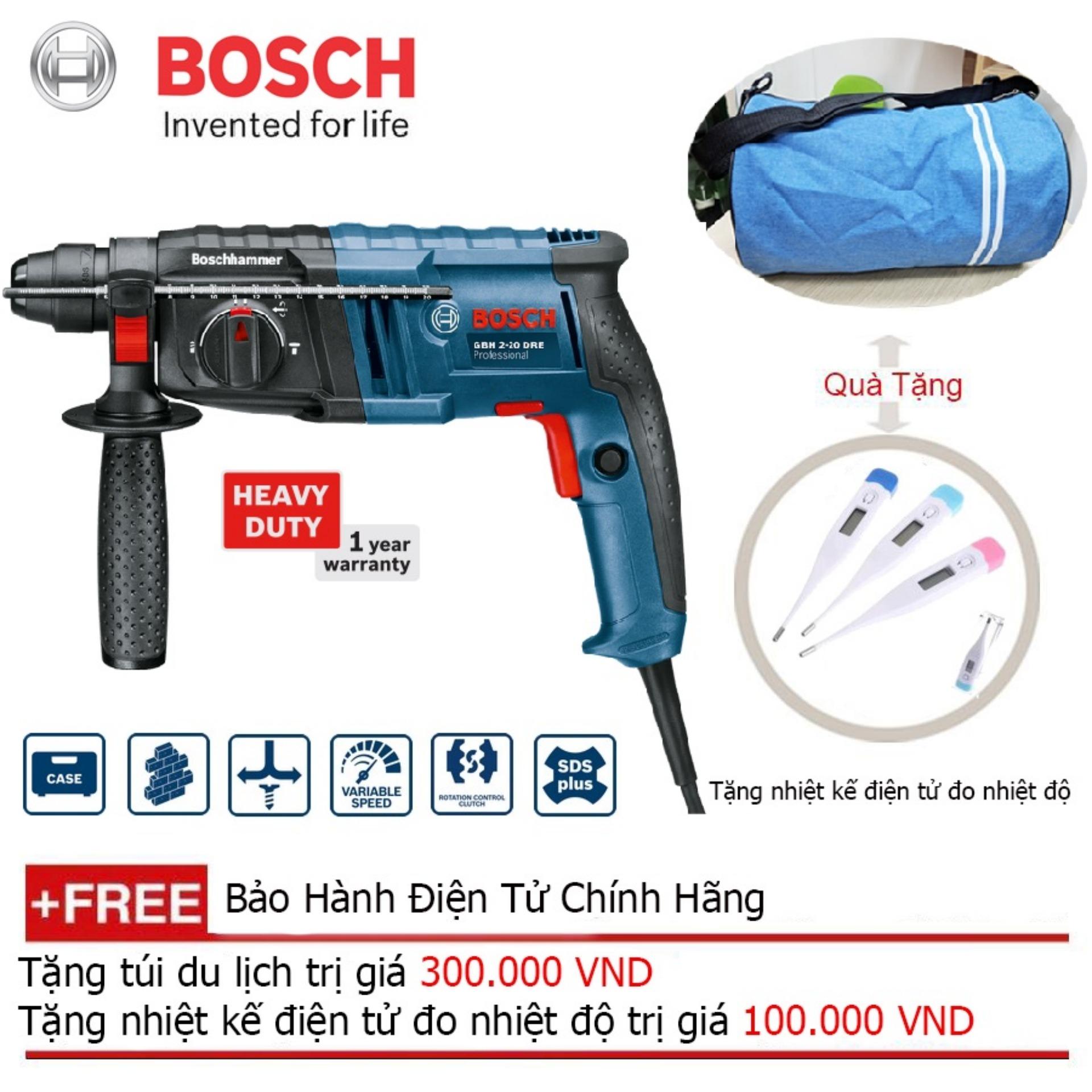 Máy khoan búa Bosch GBH 2-20 DRE + Quà tặng balo du lịch