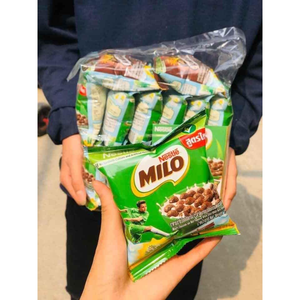 1 bịch 12 gói bỏng milo Thái Lan 47k