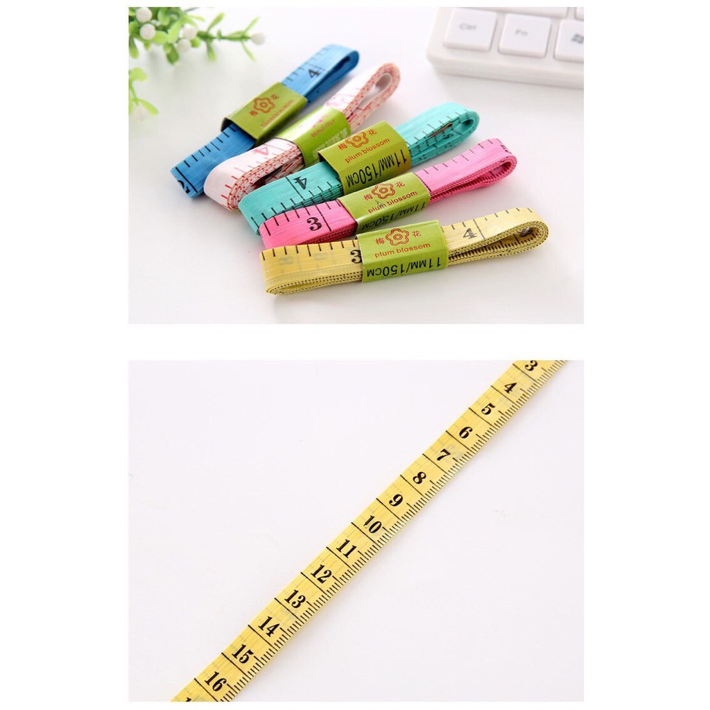 Thước dây may đồ đầu bọc thép 150cm - thước dây đo 3 vòng eo bụng, chiều cao