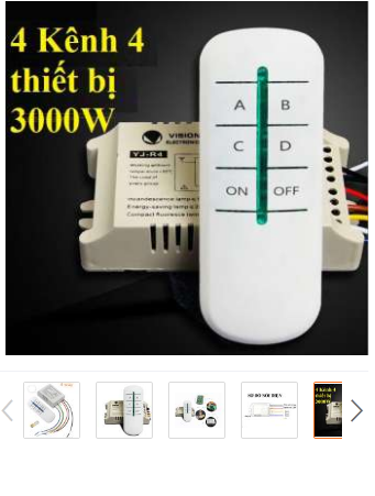 Công tắc điều khiển từ xa RF 4 cổng