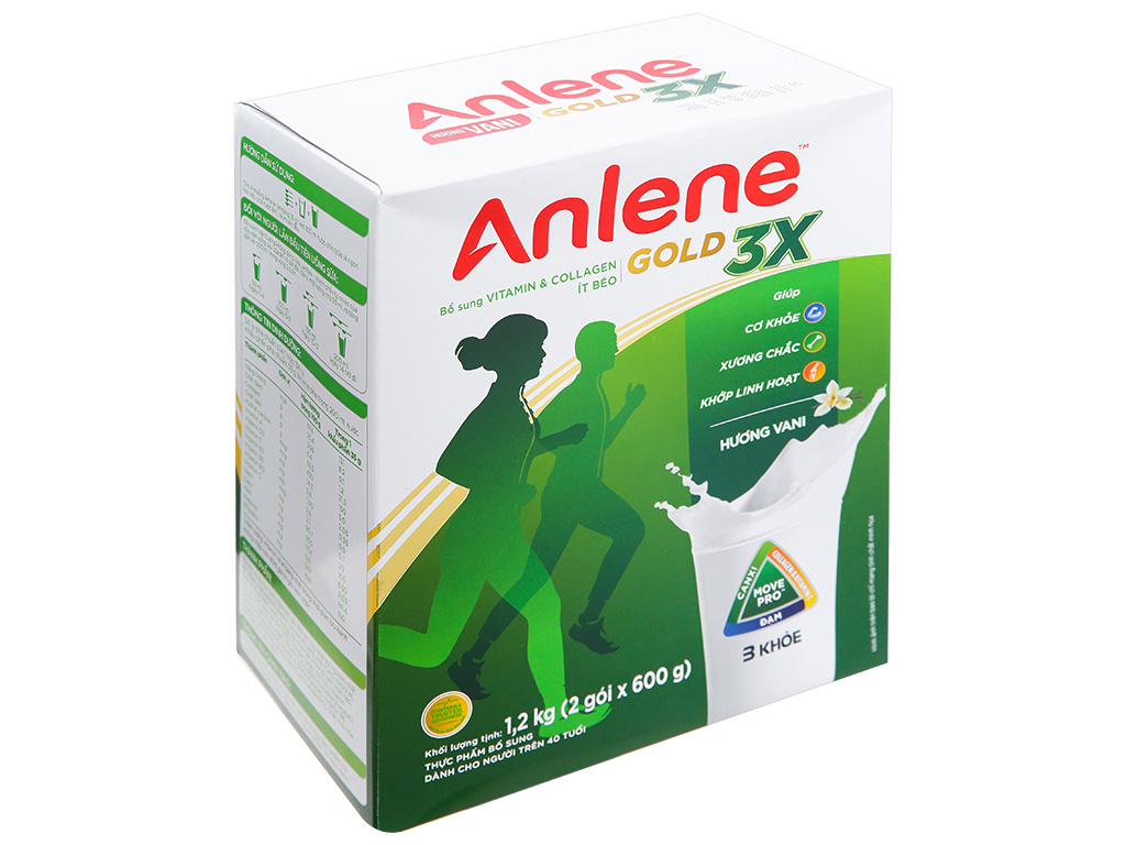 [HCM]Sữa bột Anlene MovePro Gold Vani hộp 1.2kg (Trên 40 tuổi)