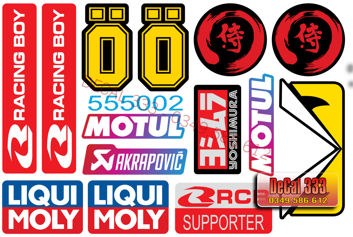 Tem Logo HOT mat fendi ohlins tem Xe Máy (giá 1 tấm A4) 555002