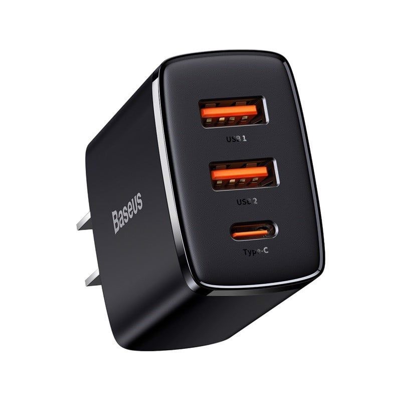 Củ, cóc sạc compact ccxj baseus sạc nhanh, nhỏ gọn 30w pd, qc3.0 usb dual port +type c sạc cùng lúc nhiều thiết bị - CCXJ