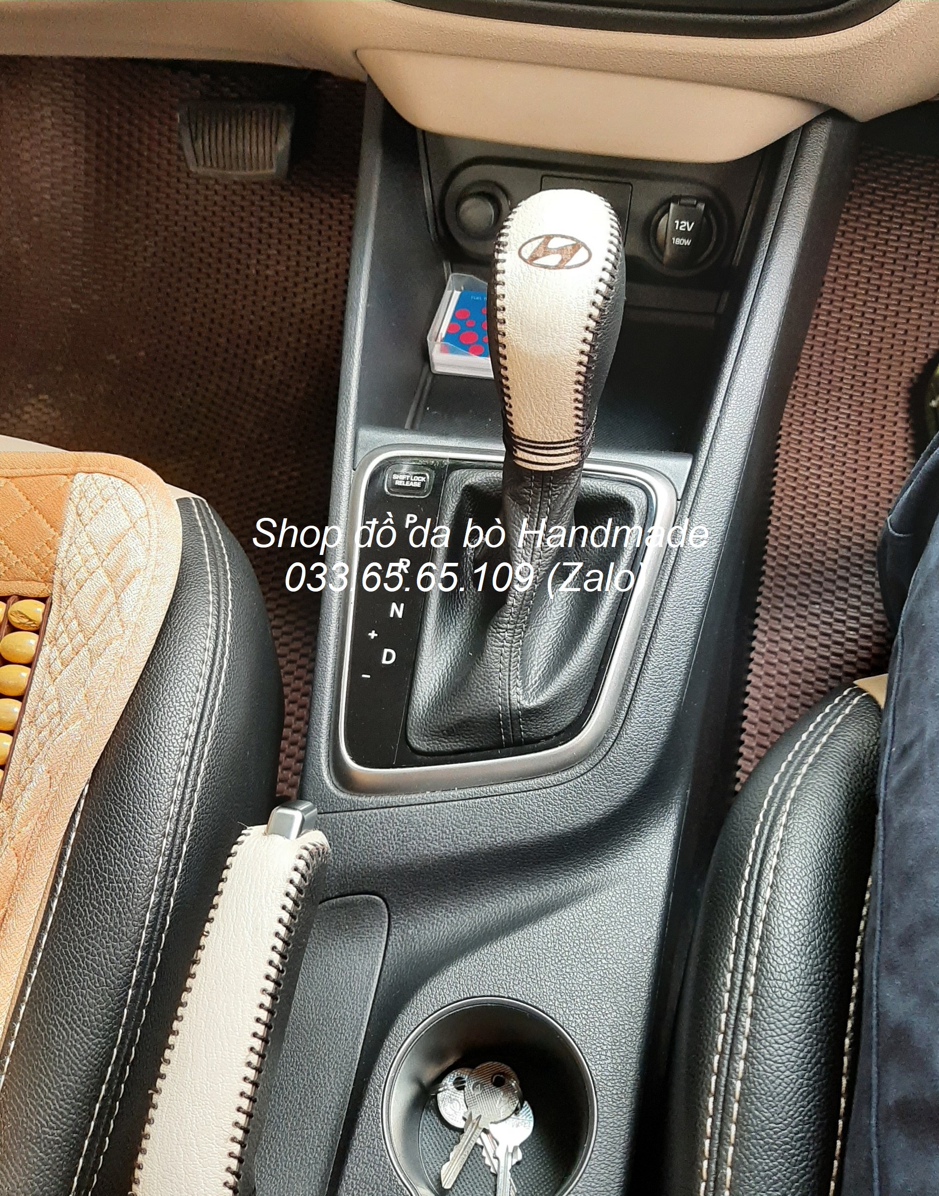 Bao da bọc cần số và phanh tay Hyundai accent, Elantra số tự động mẫu mới