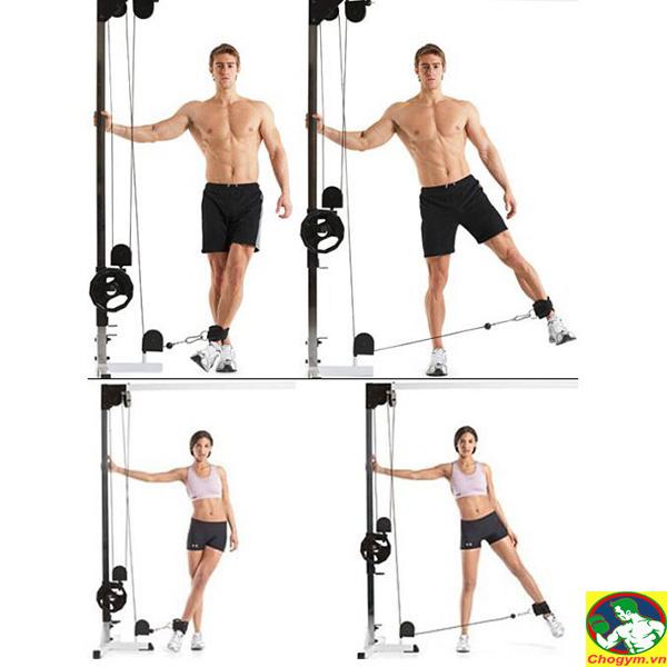 Đai Cổ Chân Tập Mông Boer Sport | Dây Quấn Cổ Chân Kickback, Phụ Kiện Máy Cáp Tập Mông Đùi Gym (1 Đôi)