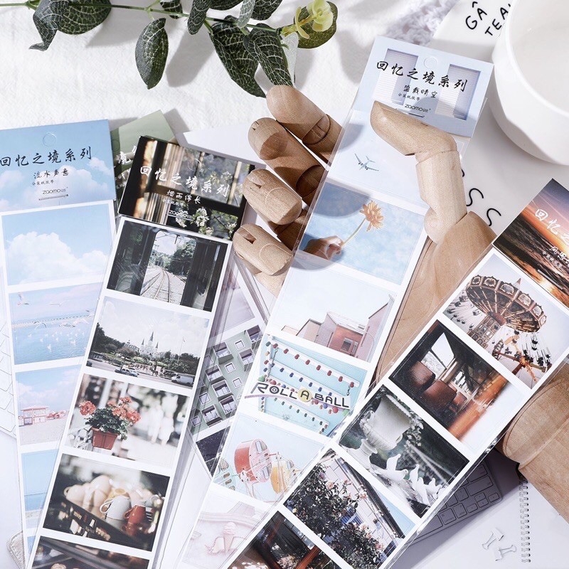 Dải ảnh dán phong cảnh làm bullet journal