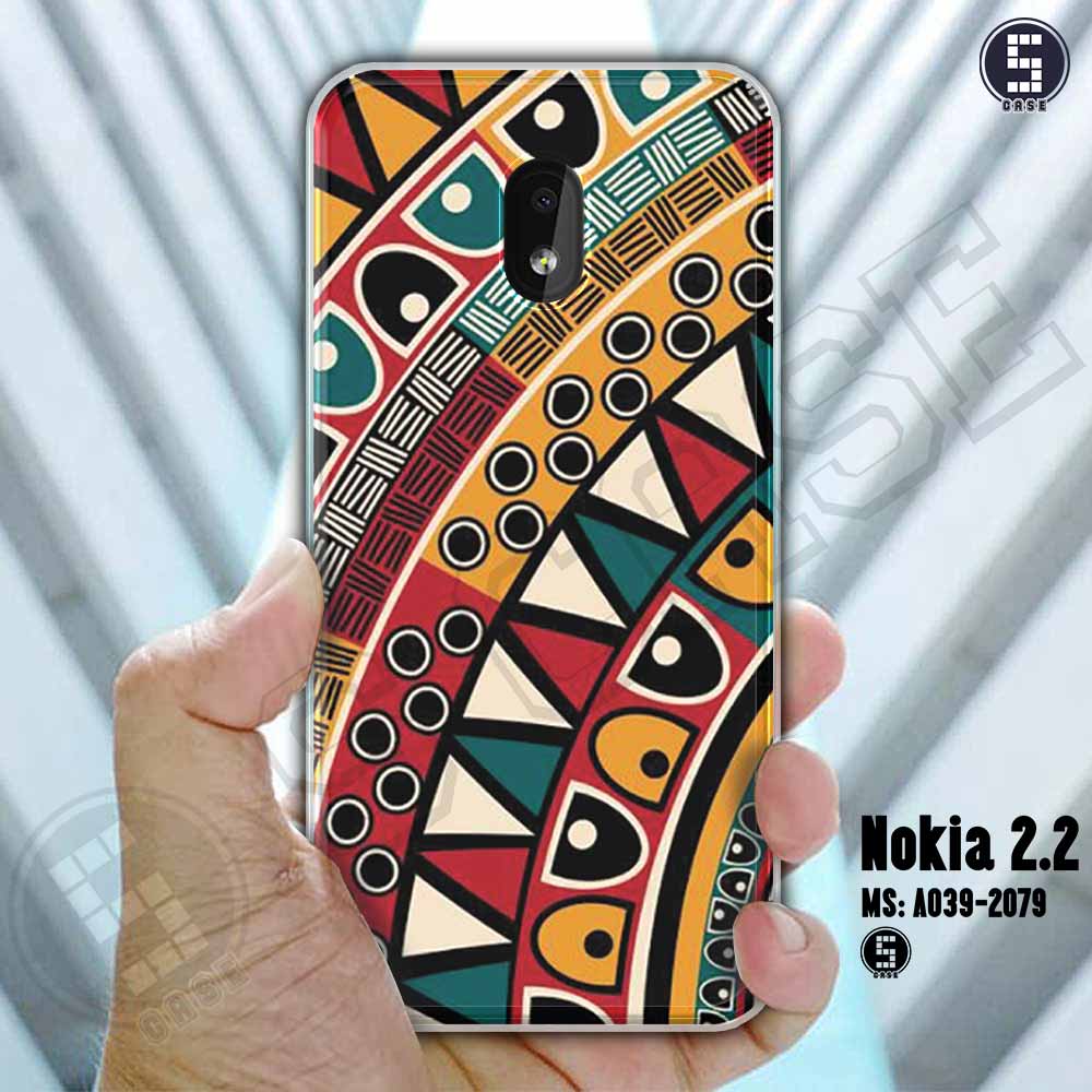 Ốp cho Nokia 2.2 hình hoa văn Thổ Cẩm A039-2079