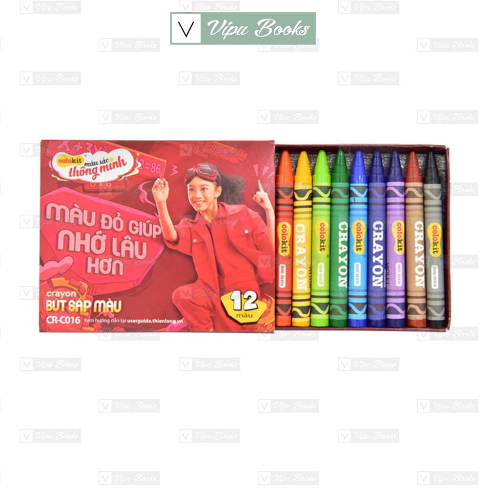 Hộp Bút Sáp Màu Thơm 12 Màu Sắc Tươi Mới - Bút Màu Cho Bé Vẽ Tô Màu Sáng Tạo