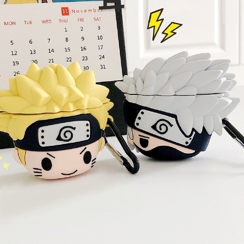 Airpod Case ⚡Freeship ⚡ VỎ BỌC AIRPOD NARUTO VÀ KAKASHI Case Tai Nghe Không Dây Airpod 1/ 2/ i12/ Pro