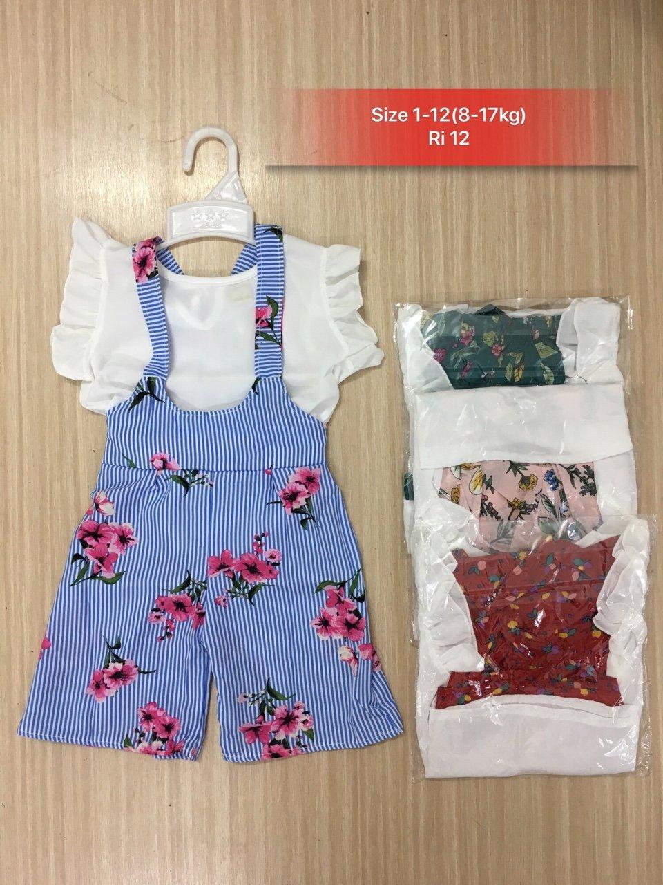 Combo 3 bộ đồ kiểu cho bé gái  7-17kg
