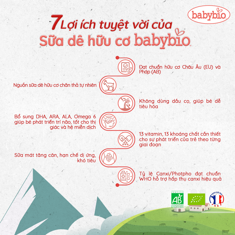 Babybio organic goat milk No. 2 800g (6 - 12 months)