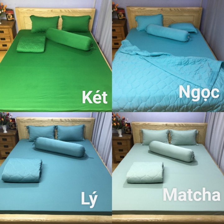 Ga Lẻ Thun Lạnh - Drap Giường Bo chun Mát Lạnh Lan Pham Bedding - Màu Xanh Đen