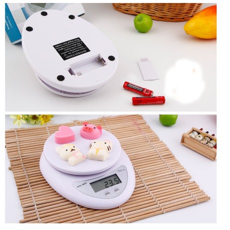 Cân Điện Tử Mini 5Kg (Cân Tiểu Ly B06) + Tặng Kèm 1 Đôi Pin Aa