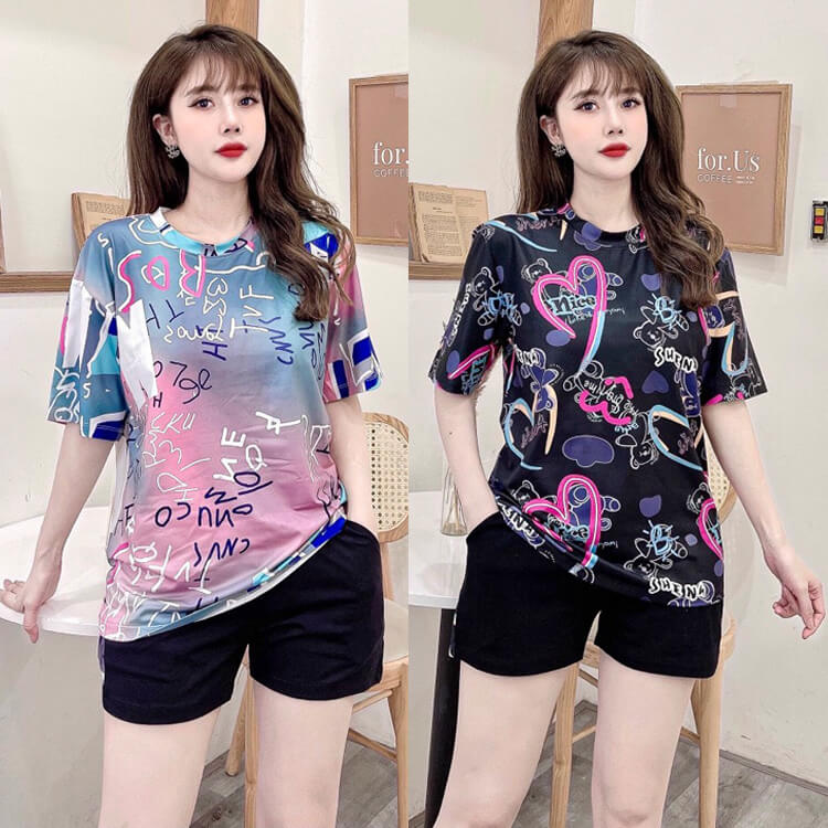 Bộ short cotton họa tiết cá tính KSVD160