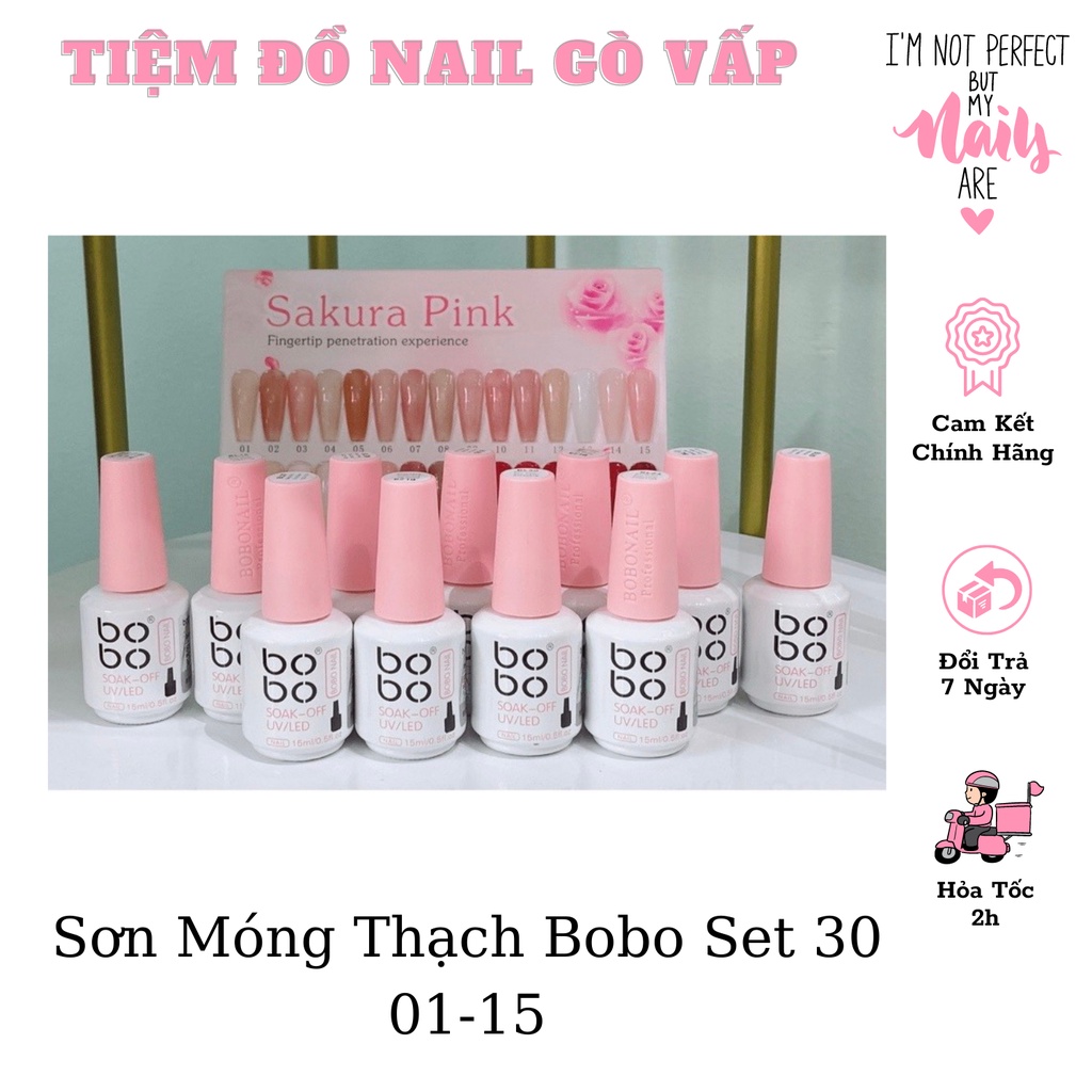 Sơn Móng Thạch Bobo Set 30 ( Mã màu 1 - 15 )