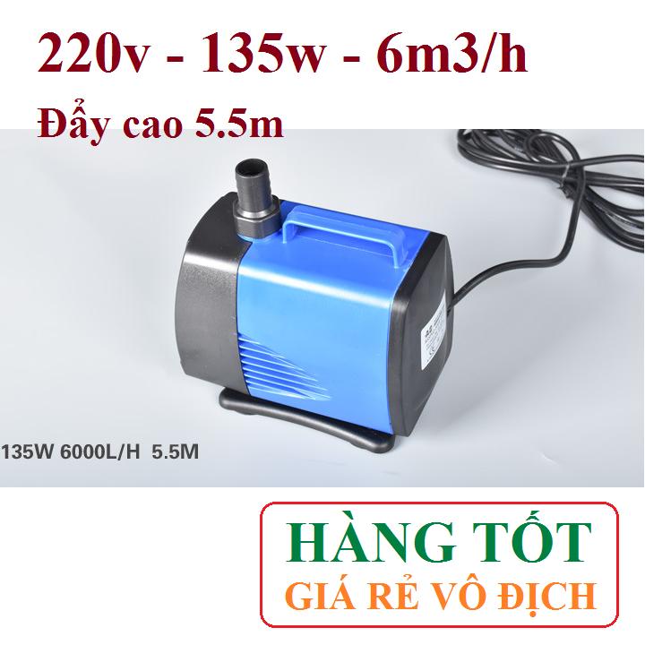 [HCM]Bơm chìm hồ cá 220v-135w-6m3h- Đẩy cao 5.5m