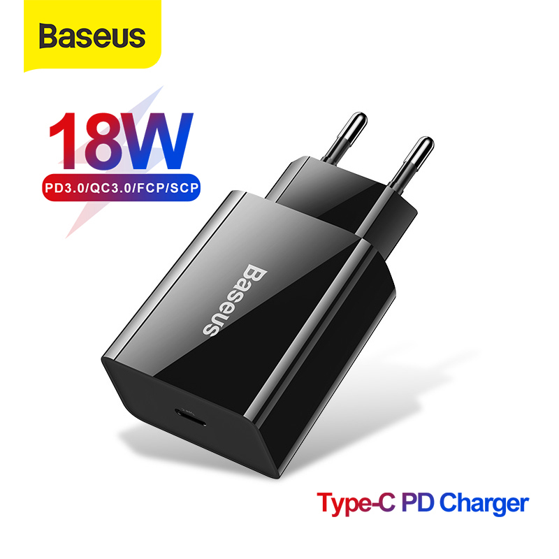 Giá Baseus 18W PD 3.0 Sạc Nhanh Sạc USB Cho iPhone 11 Pro XS Max XR Bộ Sạc Điện Thoại Nhỏ Sạc Nhanh 3.0 SCP Fcp Cho Huawei P30 Pro Xiaomi