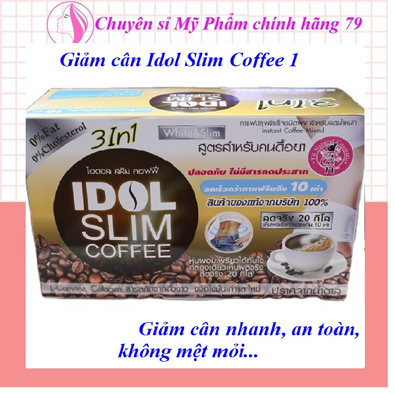 Fast weight loss, fat loss, [1 box of 10 packs] weight loss, Thai Idol slim coffe original coffee