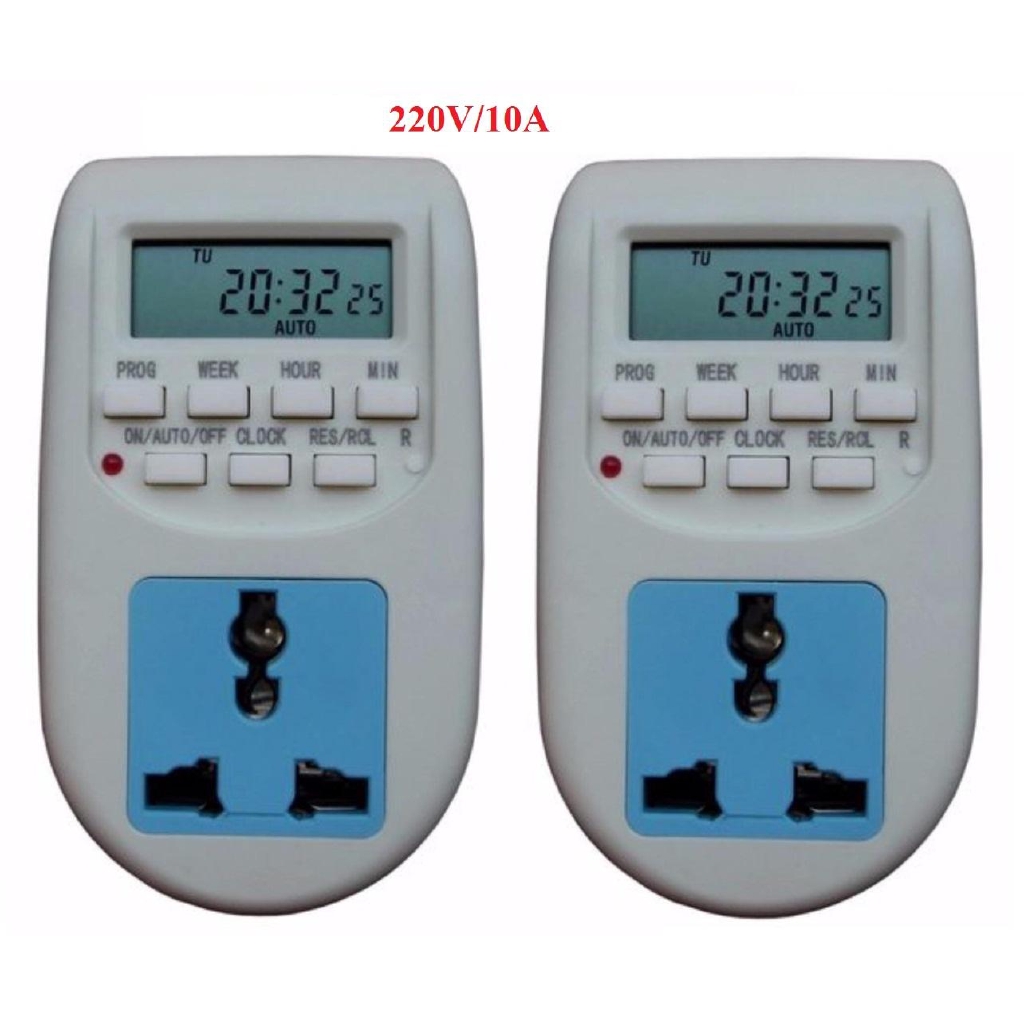 Combo 2 ổ cắm hẹn giờ AL06 công suất lớn 2500W, o cam dien, o cam dien da nang, o cam dien thong minh, o cam dieu khien tu xa,al06, timer hen gio