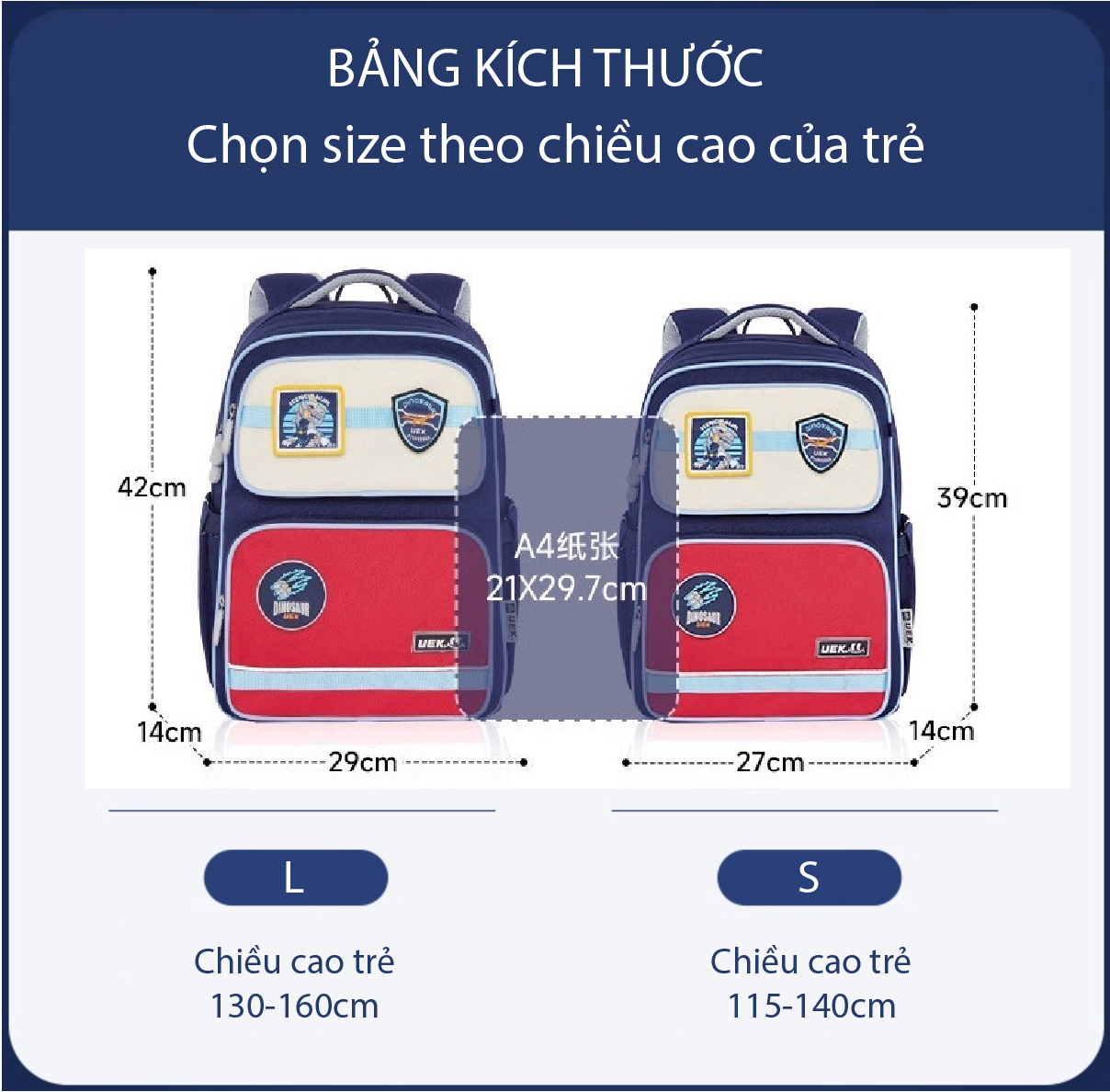 Balo Chống Gù UEK Chống Nước Chống Bụi Bẩn Balo Học Sinh Cặp Chống Gù Balo Đi Học Balo Cho Bé Cặp Sách Cho Bé