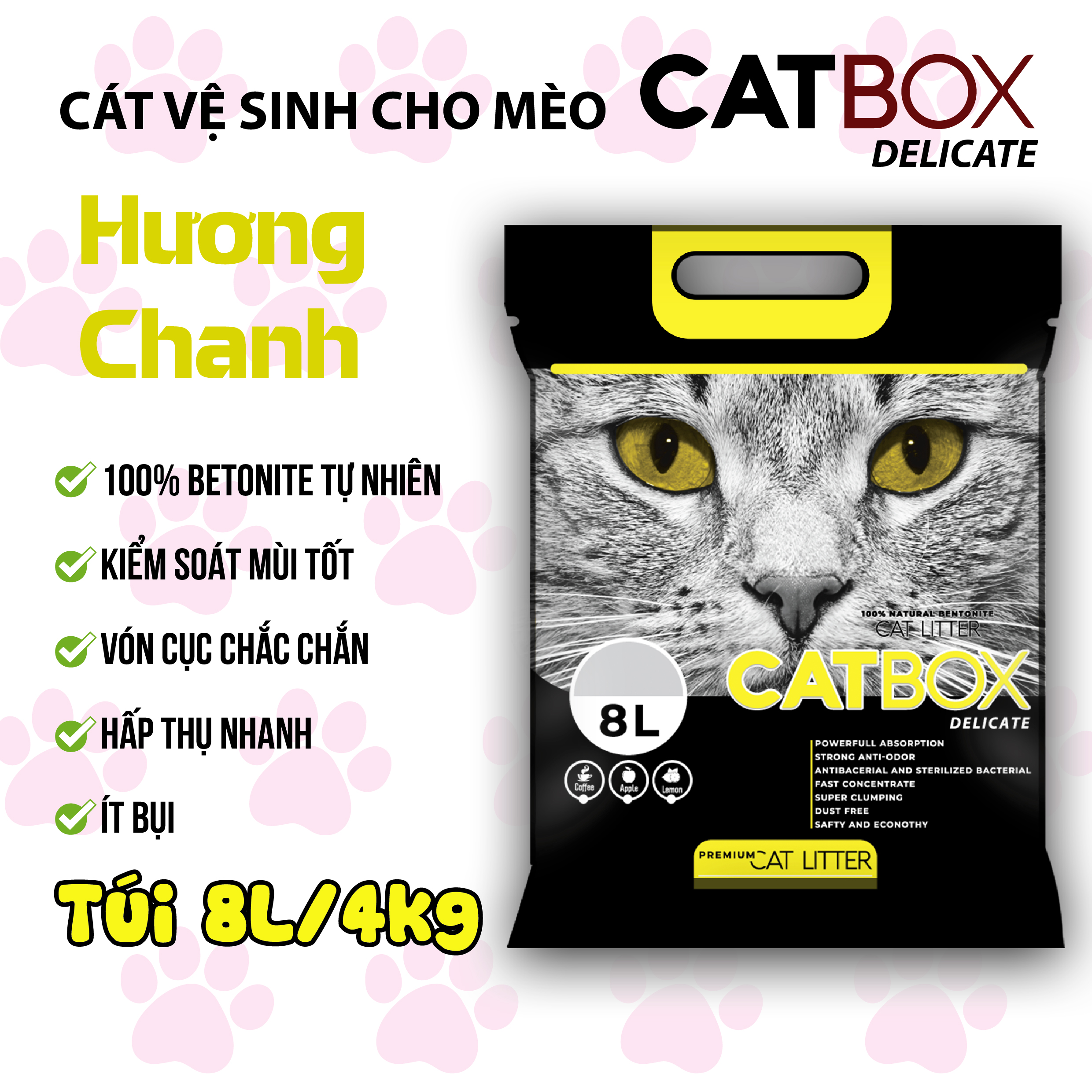Cát vệ sinh cho mèo Catbox 8l 16l