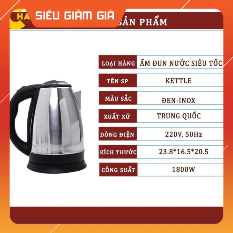 Ấm Siêu Tốc Inox, Bình Đun Siêu Tốc Inox SUNHOUSE HAPPY TIME