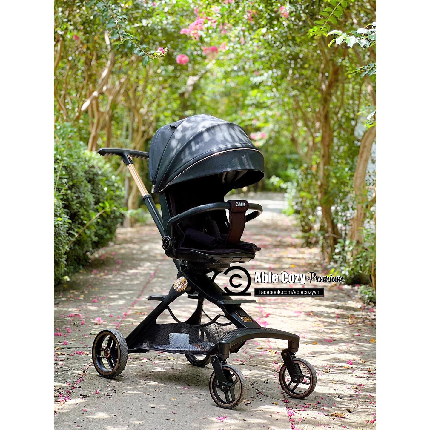 XE ĐẨY ABLE COZY PREMIUM HÀN QUỐC( GẤP GỌN/ ĐẢO CHIỀU / 3 CHẾ ĐỘ)