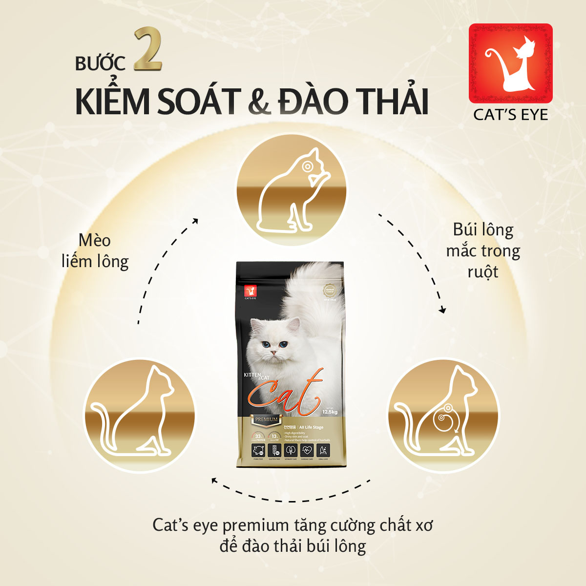 Thức Ăn Hạt Cat's Eye Premium Dành Cho Mèo Mọi Lứa Tuổi
