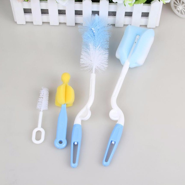 Bộ Cọ Rửa Bình Sữa Và Núm Ti 4 Món