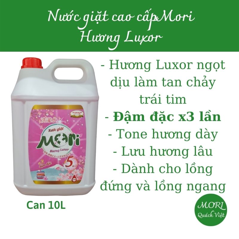 Nước giặt MORI hương Comf, can 10L
