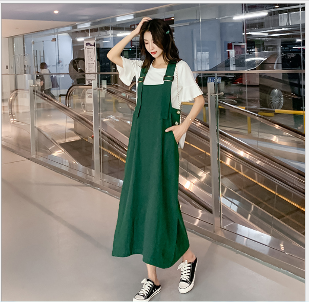 [HCM]ĐẦM BẦU VÁY BẦU CÔNG SỞ YẾM PHONG CÁCH HÀN QUỐC (có kèm áo thun )