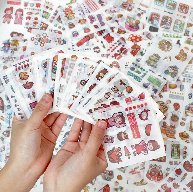 Set 25 tấm dán sticker hoạt hình