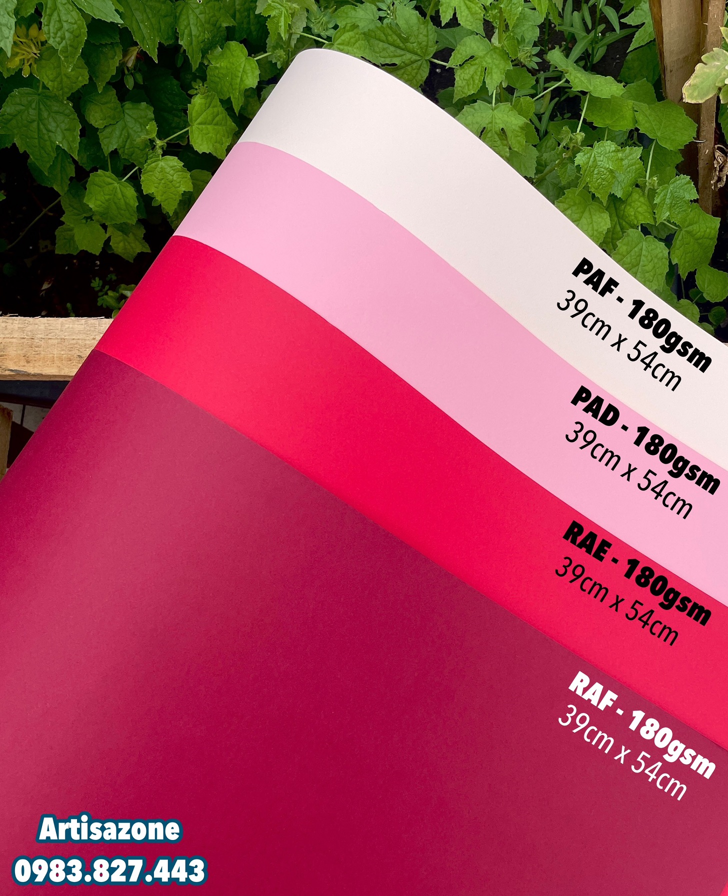 Giấy mỹ thuật (định lượng 165gsm - 180gsm) - Kích thước: 39cm x 54cm và 35cm x 50cm - Set 06 tờ