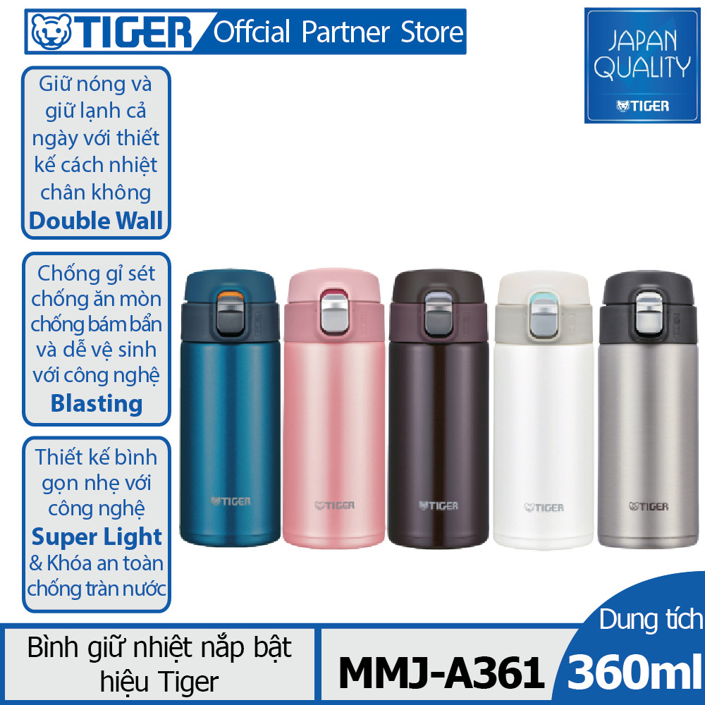Bình giữ nhiệt Tiger nắp bật MMJ-A361 (360ml)