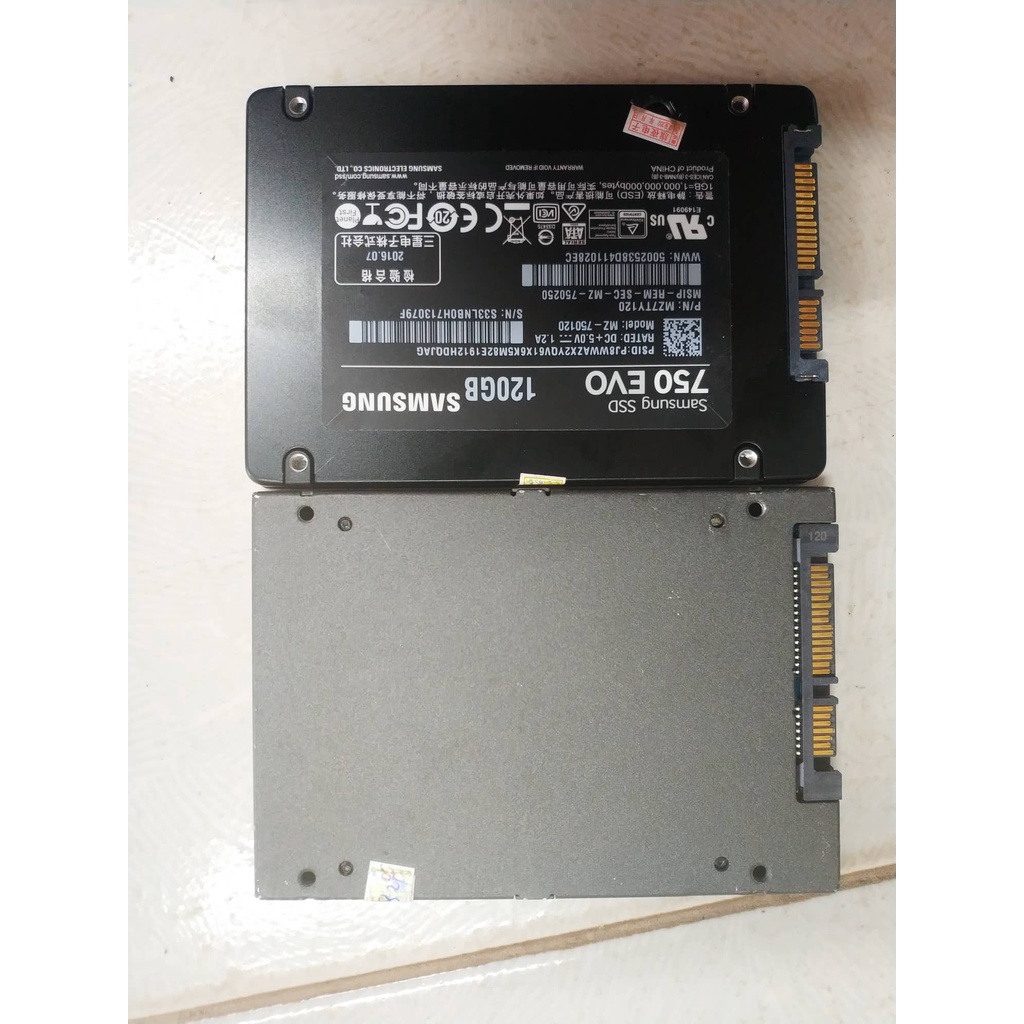 SSD Samsung Evo 750 120G cũ sức khoẻ tốt