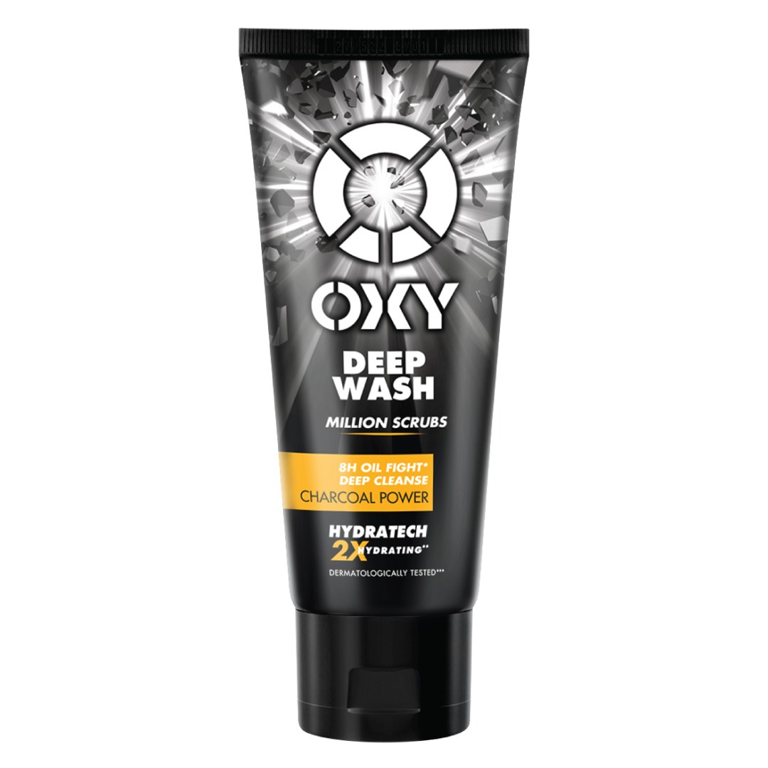 Oxy Deep Wash Facial Cleanser 100ml - Deep Cleansing, Reduces Oiliness, Cream Form with Massage Beads
