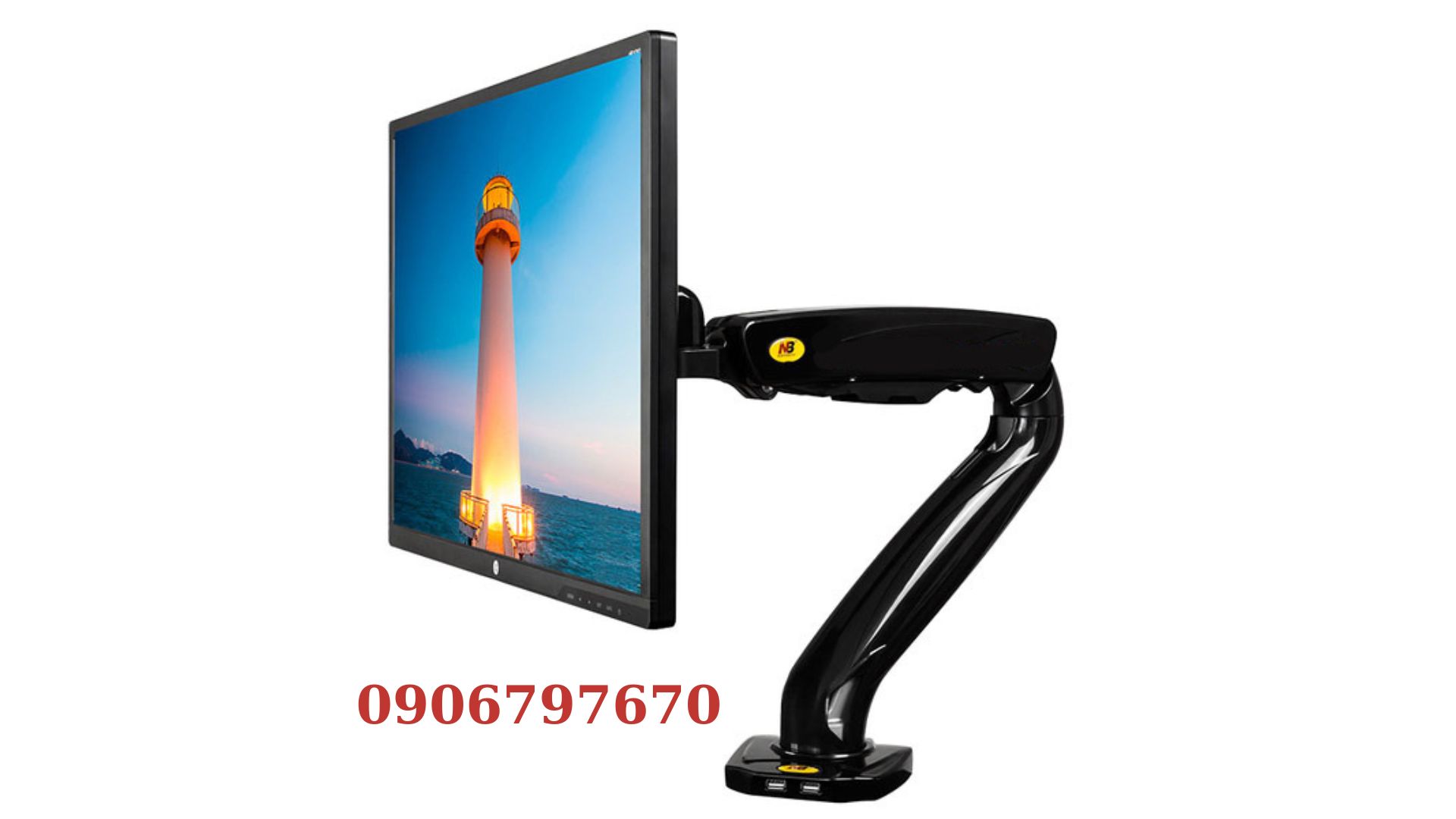 NB–F80 - Giá Treo Màn hình máy tính - Tay treo màn hình - Xoay 360 độ  Màn Hình 17 - 27