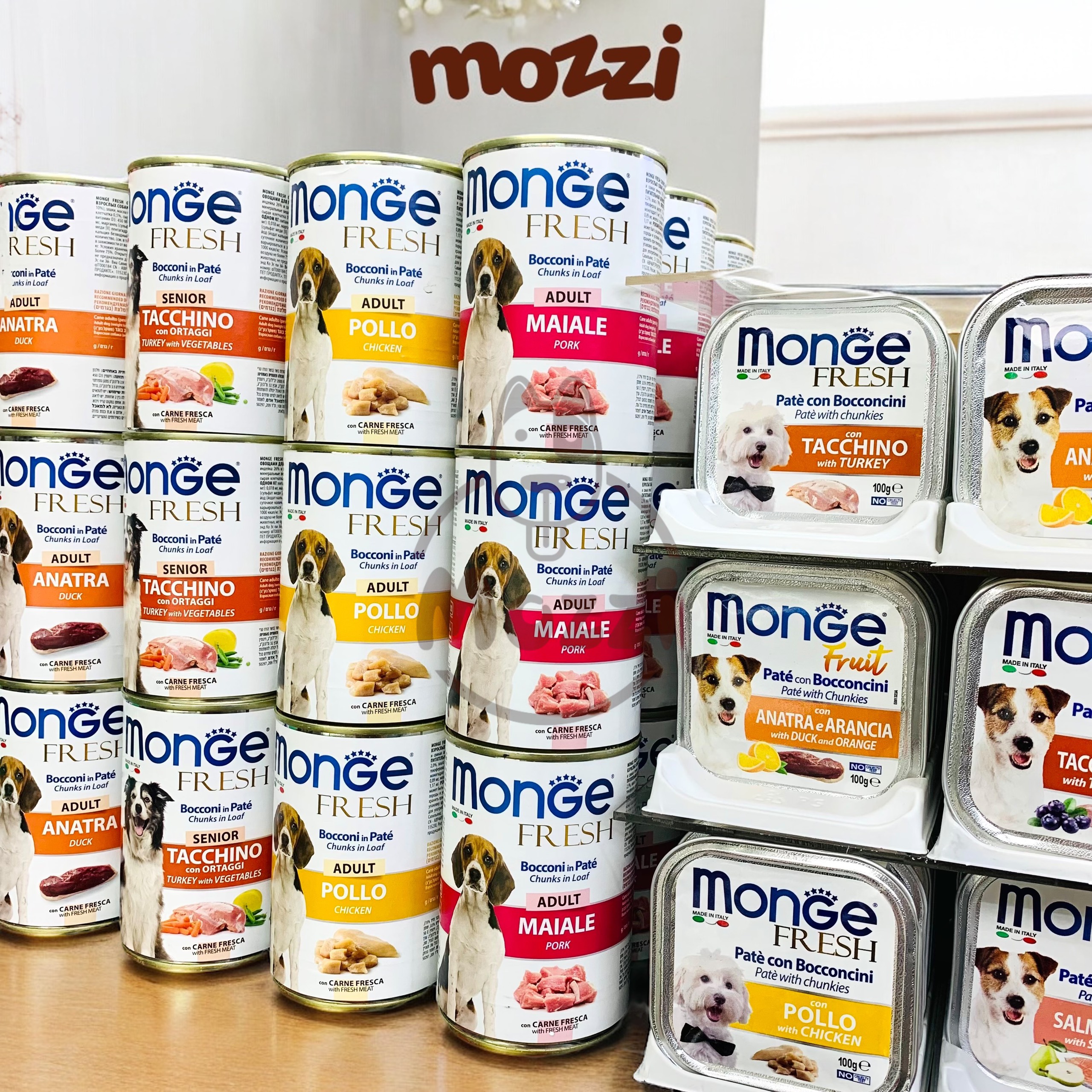 Pate cho chó Monge mix trái cây Hộp 100gr