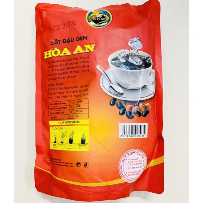 Bột đậu đen Hòa An uống liền 500 g- Đặc sản Hải Dương