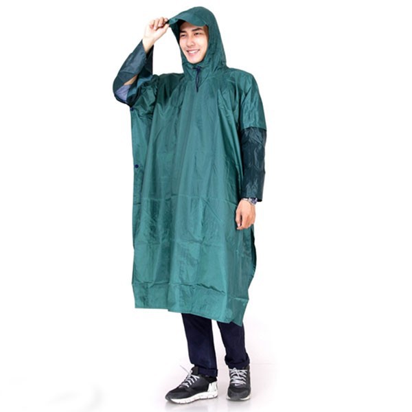 [HCM]Áo Mưa Vải Dù Xẻ Tà Cánh Dơi Khổ 1m2