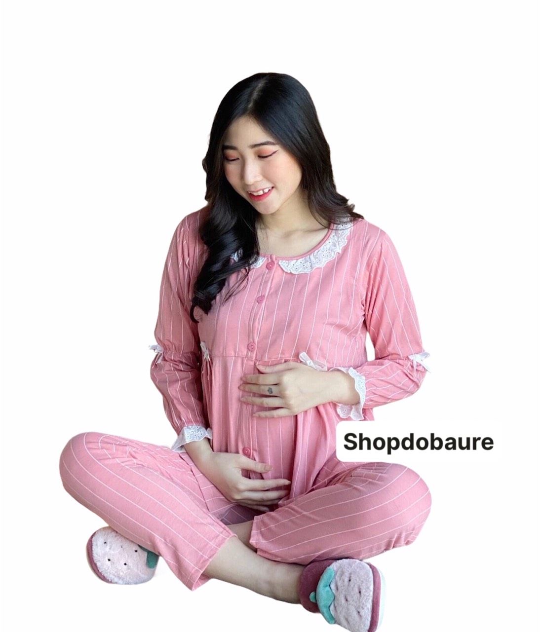 [Hoàn Tiền 6%] Bộ bầu và sau sinh cotton dài tay