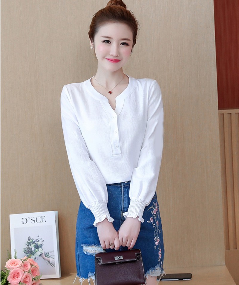 [HCM]Áo sơ mi cổ trụ trang nhã  - Lindashop