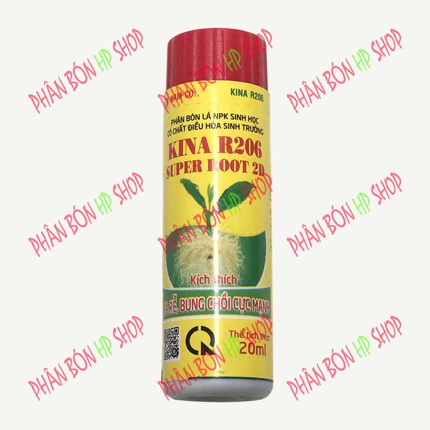 Phân bón lá npk sinh học có chất điều hòa sinh trưởng kina r206 - super root 2d ra rễ bung chồi cực mạnh