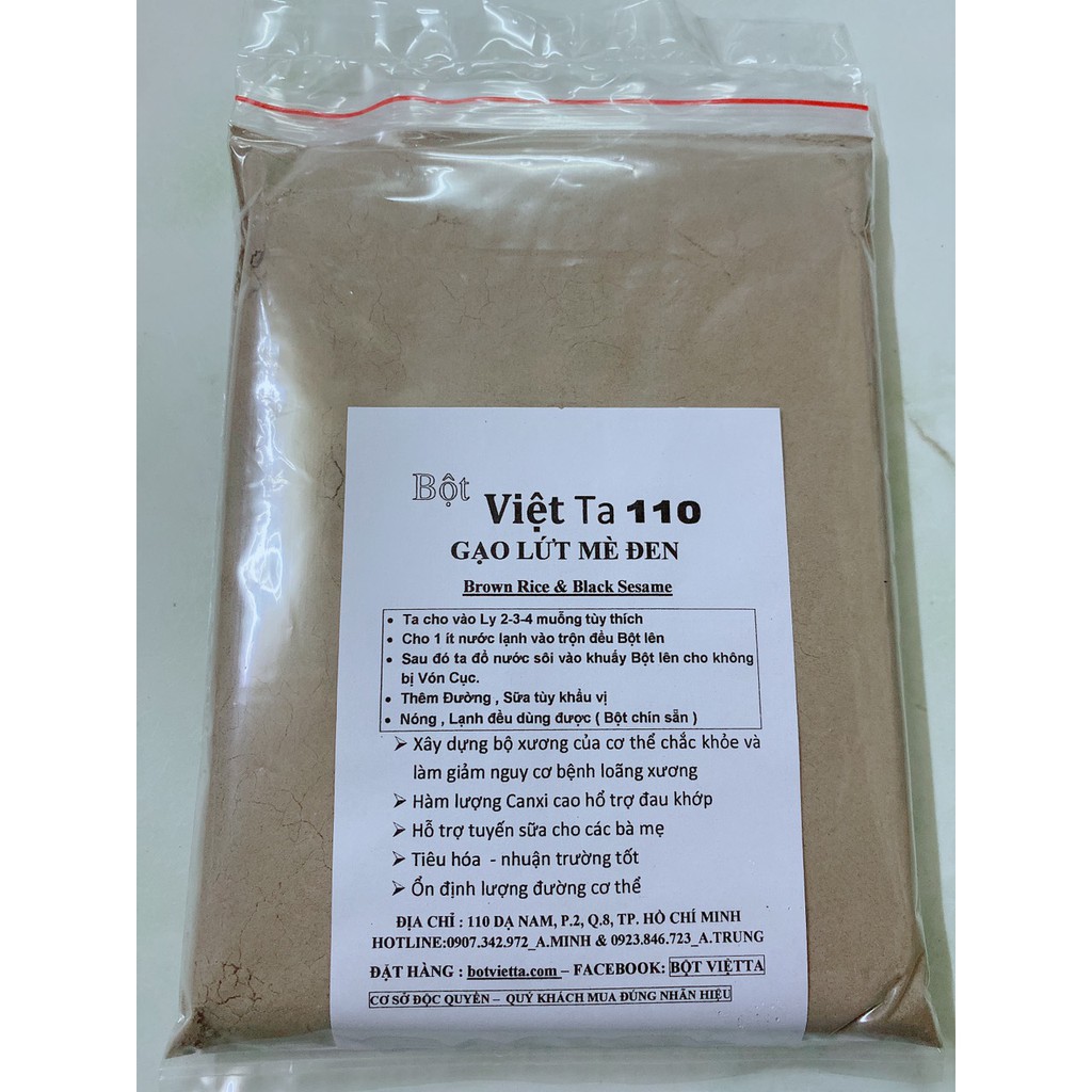 [HCM]Gạo Lứt Mè Đen Bột Việt Ta
